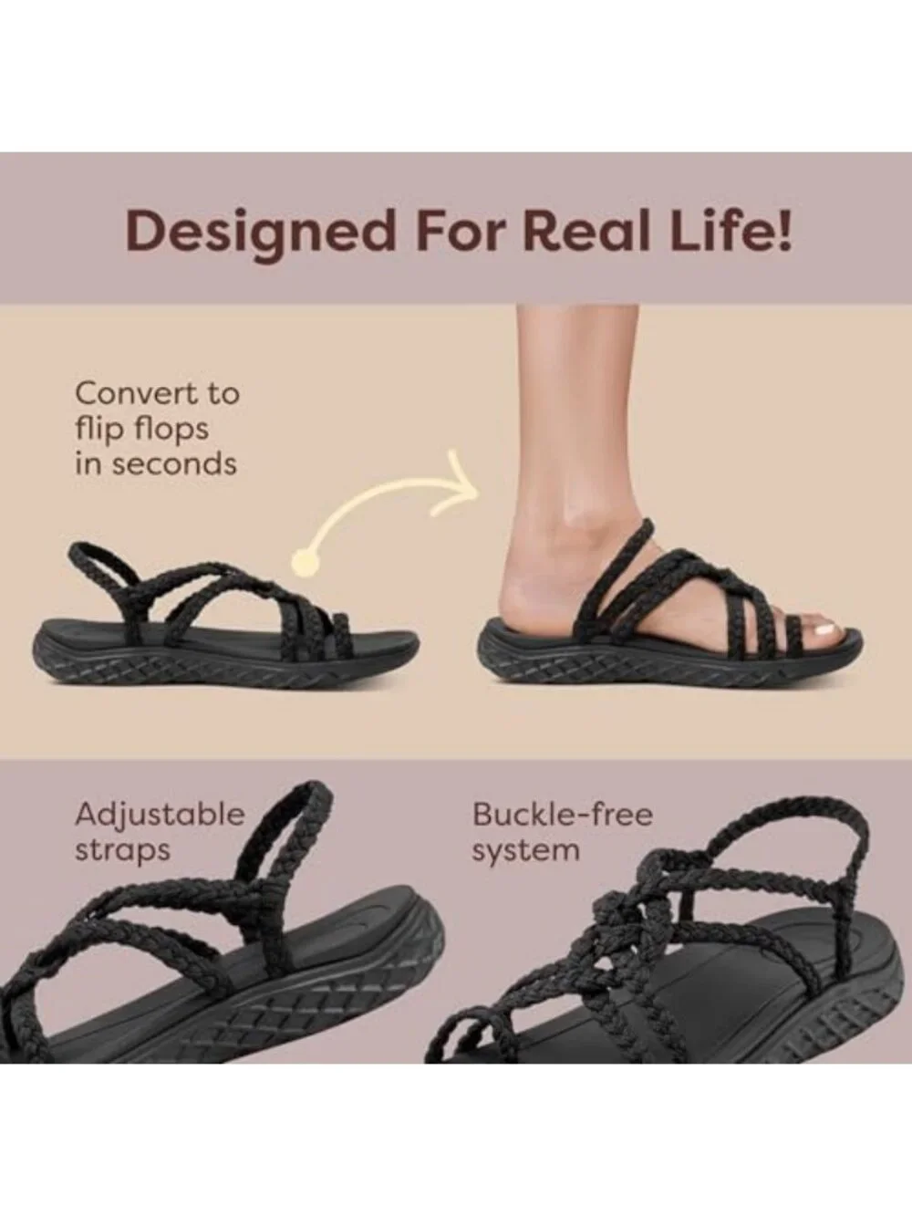 Comfortable Arch Support Hiking Sandals for Women - Perfect for Outdoor